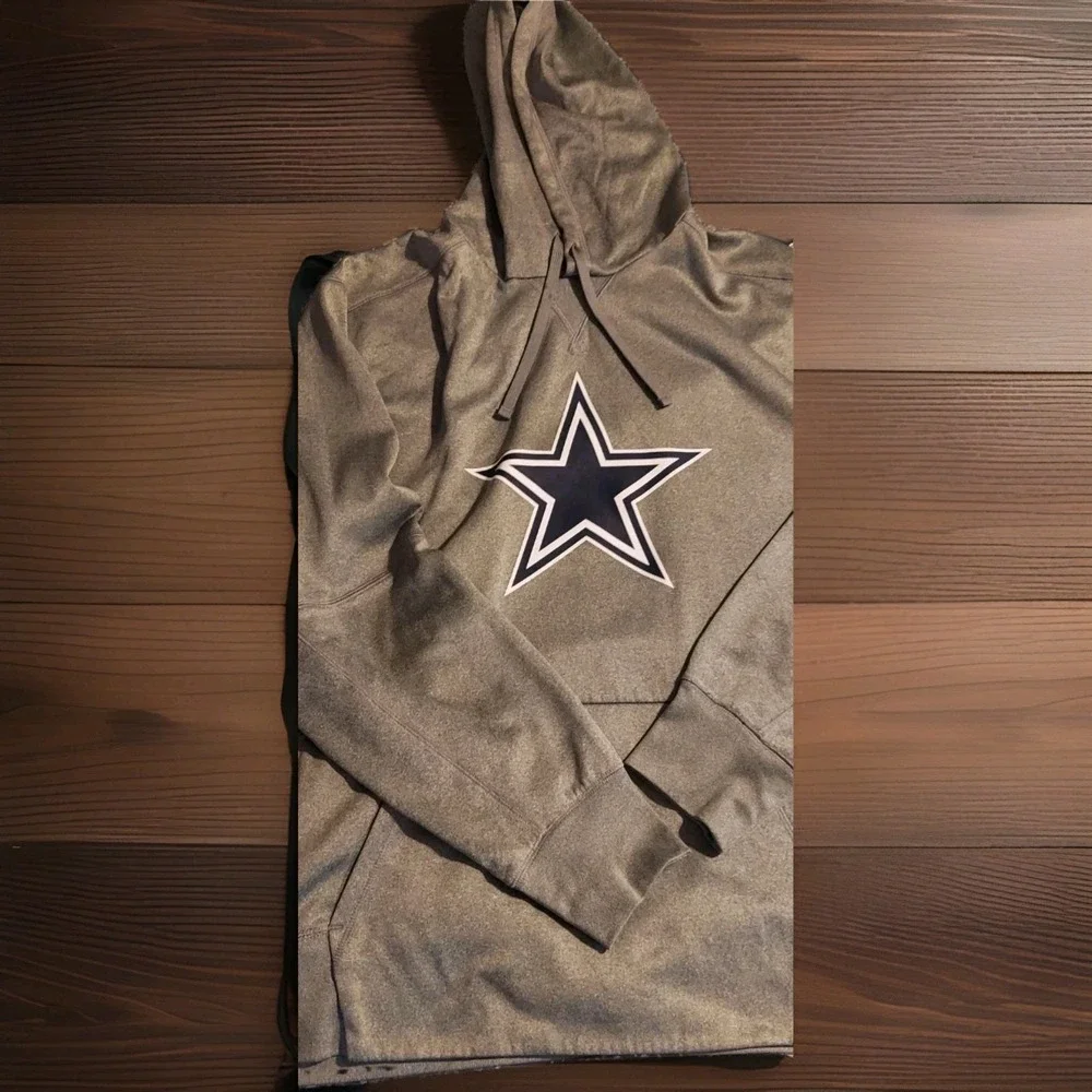 Dallas Cowboys Nike Hoodie Big Star Sz XXL Gray NFL Football Apparel Sweatshirt